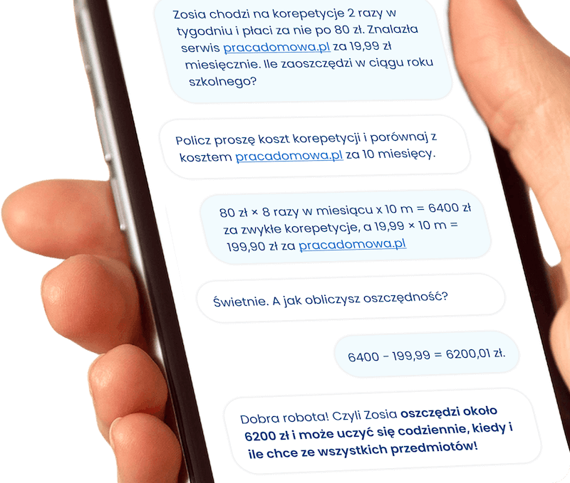 Podgląd aplikacji na telefonie